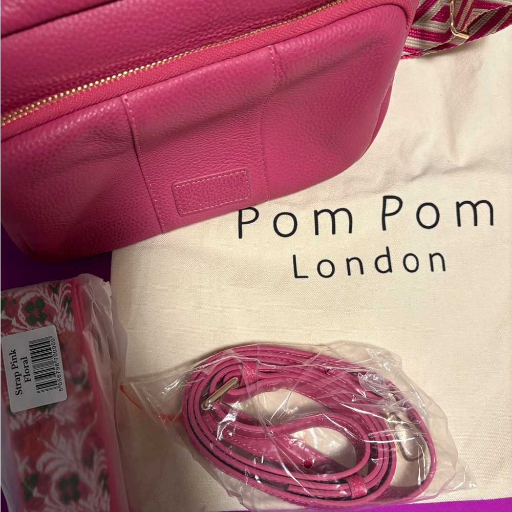 Pom Pom London Original Plus Crossbody Bag in Cerise Pink